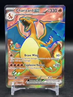 Pokemon TCG Charizard ex Scarlet & Violet 151 183/165 Full Art English NM - Image 1