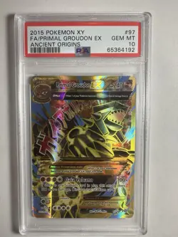 2015 Pokemon XY Primal Groudon EX Full Art 97/98 Origins PSA 10 GEM MINT 🔥🔥 - Image 1