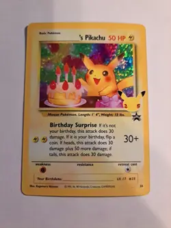 Birthday Pikachu #24 Celebrations Classic Collection Pokemon 2021 NM - Image 1