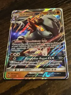 Pokemon TCG Lycanroc GX 74/145 Guardians Rising 2017 Ultra Rare - NM - Image 1