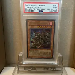 2003 Yu-Gi-Oh! Yamata Dragon Legacy of Darkness LOD 1st Edition Ultra Rare PSA 9 - Image 1