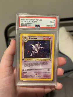 Haunter-Holo PSA 9 1999 Pokemon Fossil #6 1st Edition Pokemon - Image 1