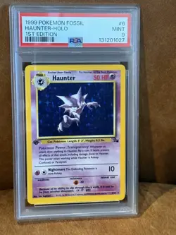 1999 POKEMON FOSSIL 1ST EDITION #6 HAUNTER-HOLO PSA 9 MINT - Image 2