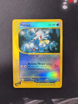 Horsea 85/147 Aquapolis 2002 Reverse Holo E-Series Nintendo Pokemon Card TCG - Image 1