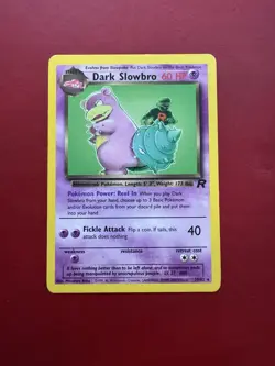 Dark Slowbro 29/82 Non Holo Rare Team Rocket Pokemon Card MP - Image 1