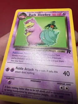 Dark Slowbro 29/82 Non Holo Rare Team Rocket Pokemon Card MP - Image 5