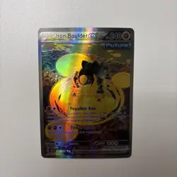 Pokemon Iron Boulder EX TCG Scarlet & Violet Temporal Forces 207/162 Holo Card - Image 1