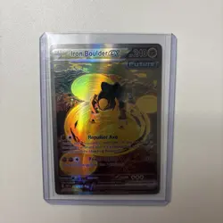 Pokemon Iron Boulder EX TCG Scarlet & Violet Temporal Forces 207/162 Holo Card - Image 3