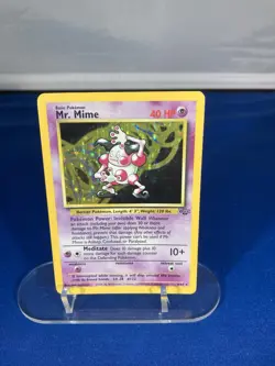 Mr. Mime 6/64 Pokemon Card TCG Jungle Unlimited Holo LP Collectible - Image 1