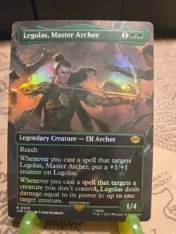 MTG Legolas, Master Archer the Lord of the Rings Borderless Foil Rare NM - Image 1