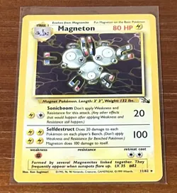 Pokemon Magneton Holo 11/62 Fossil Set 1999 - Image 1