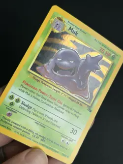 Pokemon TCG Muk 13/62 Fossil Holo Rare LP - Image 3