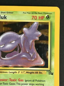 Pokemon TCG Muk 13/62 Fossil Holo Rare LP - Image 5