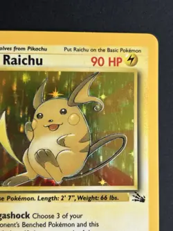 Pokemon TCG Raichu 14/62 Fossil Holo Rare NM - Image 5
