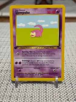 1999 Pokemon #55/62 Slowpoke (Fossil Set) Non Holo - 1st Edition - LP - Image 1
