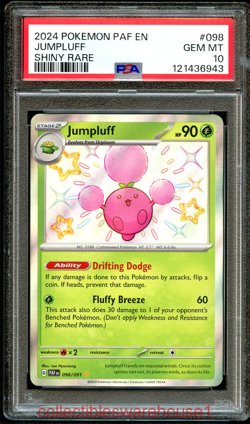 Pokemon Paldean Fates Jumpluff 098 PSA 10 - Image 1