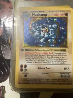 Pokemon TCG Machamp Base Set 8/102 Holo 1st Edition Holo Rare - Image 1