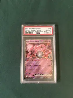 Pokemon 2025 SVP EN Rockets Mewtwo Ex #205 Black Star Promo PSA GEM MT 10 - Image 1