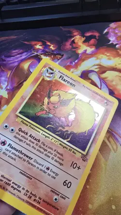 Pokemon TCG Flareon Jungle 3/64 Holo Unlimited Holo Rare LP - Image 4