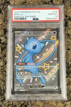 2024 POKEMON PAF EN-PALDEAN FATES SHINY ULTRA RARE #216 MEW EX PSA 10 - Image 1