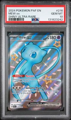 2024 POKEMON PAF EN-PALDEAN FATES SHINY ULTRA RARE #216 MEW EX PSA 10 - Image 1