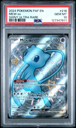 2024 POKEMON PAF EN-PALDEAN FATES SHINY ULTRA RARE #216 MEW EX PSA 10 - Image 1