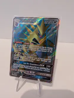 Pokemon TCG Tyranitar GX Full Art Holo Card Sun & Moon Lost Thunder 203/214 - NM - Image 2