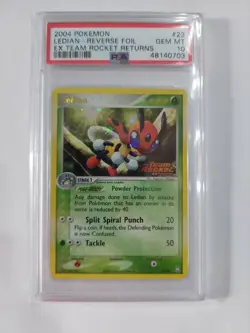 EX Team Rocket Returns #23 Ledian Reverse Foil PSA 10 Gem Mint Rare Holo Pokemon - Image 1