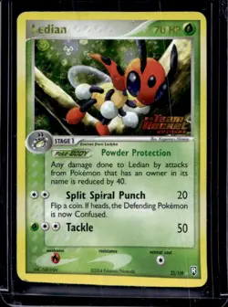 2004 Pokemon EX Team Rocket Returns Ledian Holo Rare #23/109 - Image 1