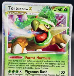 Torterra Lv.X DP09 Diamond and Pearl Black Star Promo Holo Pokemon TCG Creased - Image 5