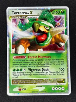 Pokemon TCG Torterra LV.X DP09 Black Star Promo HP - Image 1