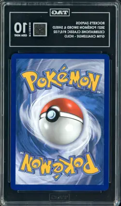 2021 Pokemon SWSH Celebrations Classic Gym Challenge Rocket's Zapdos Holo TAG 10 - Image 2