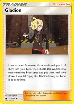 Gladion SM - Crimson Invasion 95/111 NM English Pokemon Card - Image 1