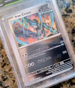 ✨Iron Crown Miscut ERROR Pokemon Card DEGREE 9 MINT Surging Sparks #132/191 2024 - Image 3