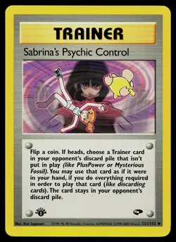 Pokemon Card - Sabrina's Psychic Control Gym Challenge 121/132 1st Edition - Image 1