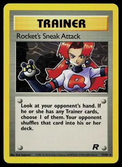 Pokemon Card - Rocket's Sneak Attack Team Rocket 72/82 Rare - Image 1
