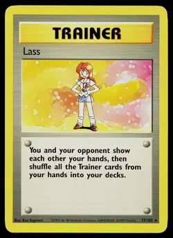 Pokemon Card - Lass Base Set 75/102 Rare - Image 1
