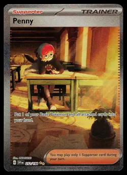 Pokemon Card - Penny Scarlet & Violet Base Set 252/198 Holo - Image 1