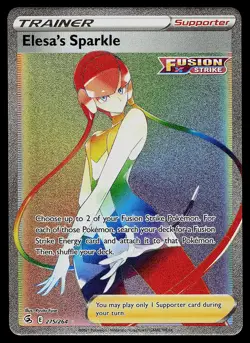 Pokemon Card - Elesa's Sparkle Fusion Strike 275/264 Secret Rare - Image 1