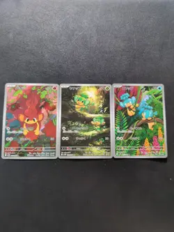 Pokemon Card Pansage 089/086 & Panpour 105/086 & Pansear 099/086 Set AR Japanese - Image 1