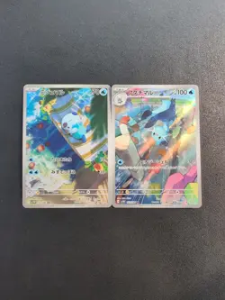 Pokemon Card Oshawott 102/086 & Dewott 103/086 SV11W White Flare Set AR Japanese - Image 1