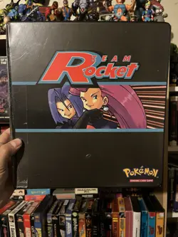 Pokemon 3-Ring Collector’s Card Binder Team Rocket 2000 WOTC used vintage Retro - Image 1