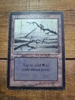 Magic The Gathering: Beta Swamp MTG Beta - Image 1