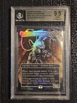 BGS 9.5 MTG Anti-Venom, Horrifying Healer BORDERLESS MARVEL LEGENDS EXCLUSIVE - Image 1