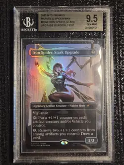 BGS 9.5 MTG Iron Spider Stark Upgrade Borderless FOIL (MARVEL LEGENDS EXCLUSIVE) - Image 1