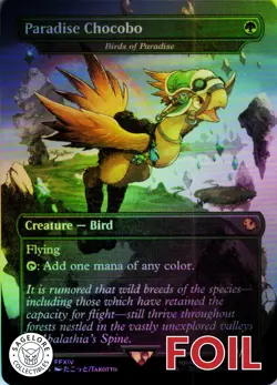 MTG Paradise Chocobo (Borderless) (483) | NM Foil | Cmd: Final Fantasy {FIC} - Image 1