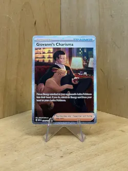 Giovanni's Charisma 204/165 Sv: Scarlet & Violet 151 SIR Holo Pokemon TCG - Image 1