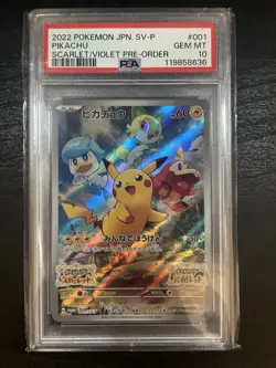 PSA 10 Pikachu 001/SV-P Promo Pre-Order Scarlet & Violet Pokemon Card Japanese - Image 1