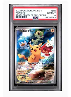 PSA 10 Pikachu 001/sv-p Scarlet & Violet Pre-order Sv Promo Pokemon Japanese - Image 1