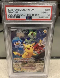 PSA 10 - Pikachu 001/SV-P Scarlet Violet Pre-Order Promo Japanese Pokemon - Image 2